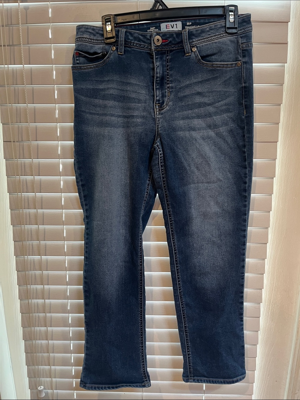EV1 by Ella Moss Women's Straight-Leg Dark Indigo Jeans